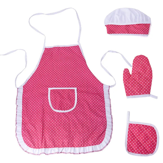 Costume 4 pièces de Chef Pâtissier pour enfant couleur rose