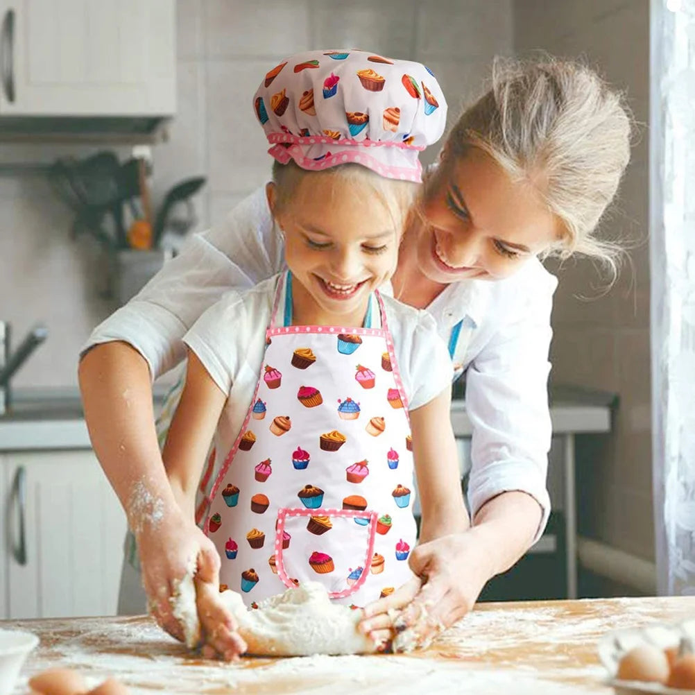 Costume 4 pièces de Chef Pâtissier pour enfant motif cupcakes Illustration