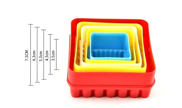 Emporte-pièces Carrés Double Face Dimensions