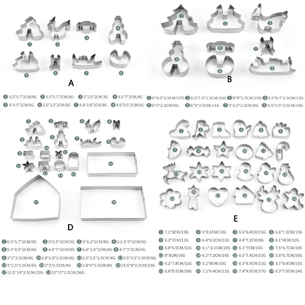 Emporte-pièces Maison et Décor de Noël 3D inox - Emporte Piece