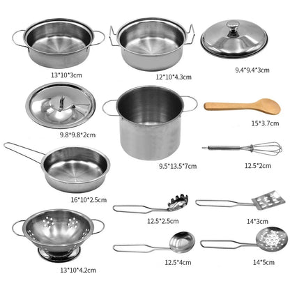 Panoplie complète de Chef Cuisinier pour enfant 17 pièces Dimensions Accessoires