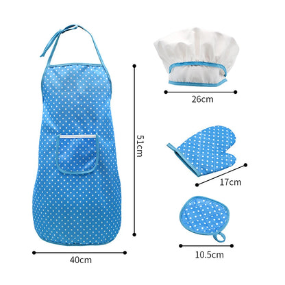 Panoplie complète de Chef Cuisinier pour enfant 17 pièces Dimensions