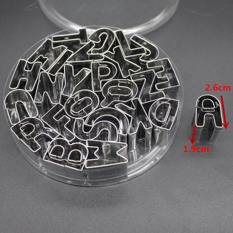 Lot de 26 emporte-pièces Alphabet acier inoxydable - Emporte Piece