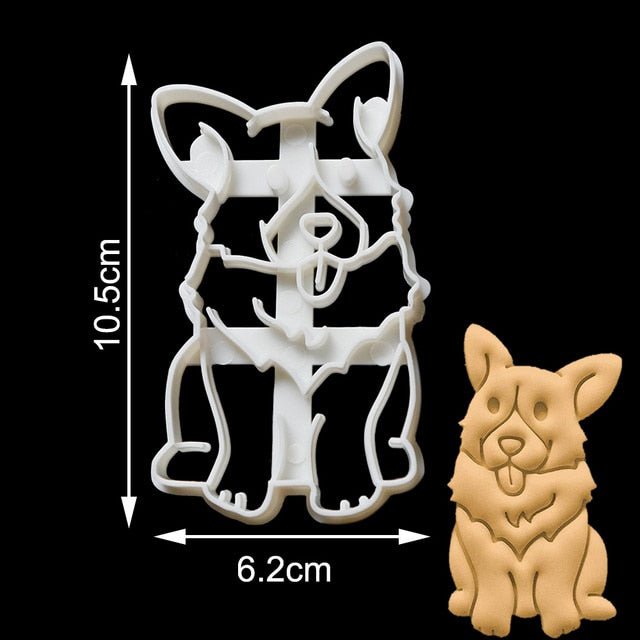 Lot de 3 emporte-pièces imprimés 3D Chien Corgi - Emporte Piece