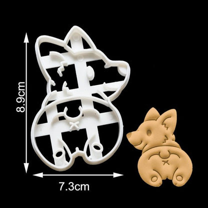 Lot de 3 emporte-pièces imprimés 3D Chien Corgi - Emporte Piece